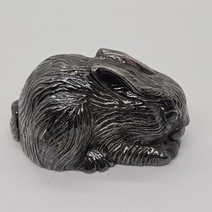 Reed & Barton silver plate rabbit music box